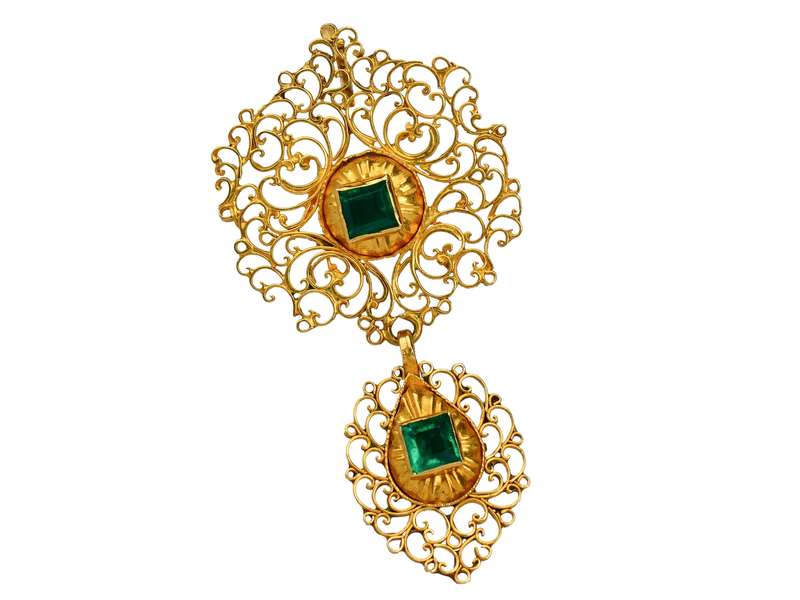 Colombian Emerald 18th Century Spanish Pendant