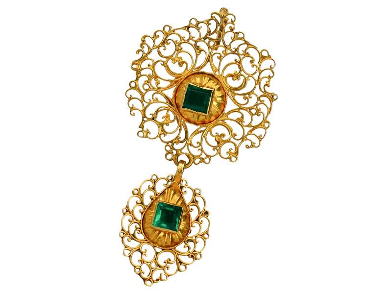 Colombian Emerald 18th Century Spanish Pendant