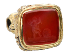 Love Makes the World Go Round - Georgian Cherub Fob Seal