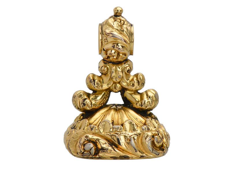 
                      
                        Love Makes the World Go Round - Georgian Cherub Fob Seal
                      
                    