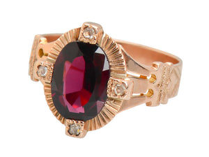 Rhodolite Garnet Victorian Antique Ring
