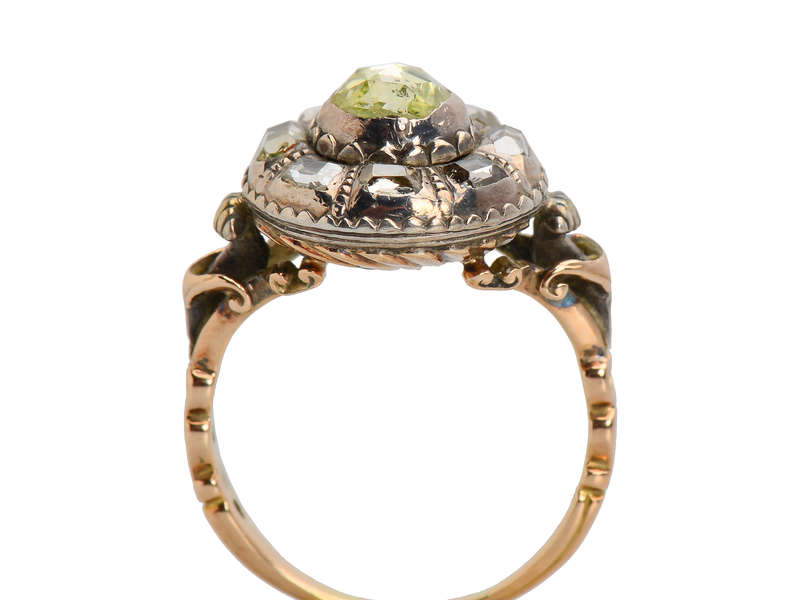 18th Century Georgian Green Diamond Ring