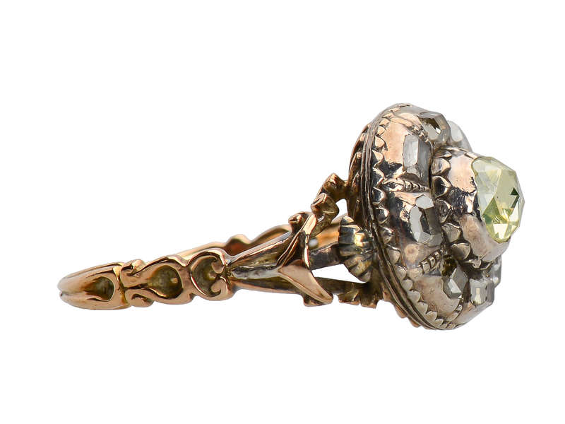 18th Century Georgian Green Diamond Ring