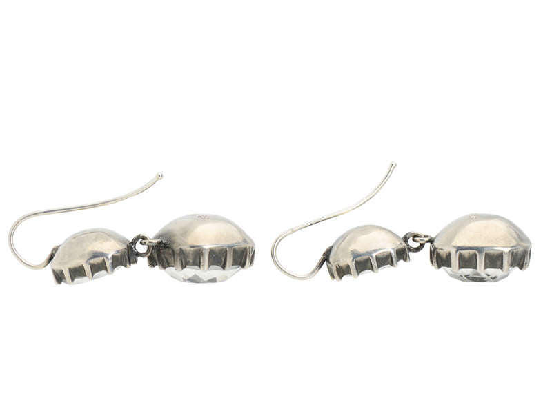 Georgian Inspired Rock Crystal Drop Earrings