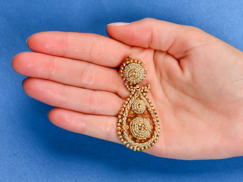 Georgian Natural Pearl Pendant