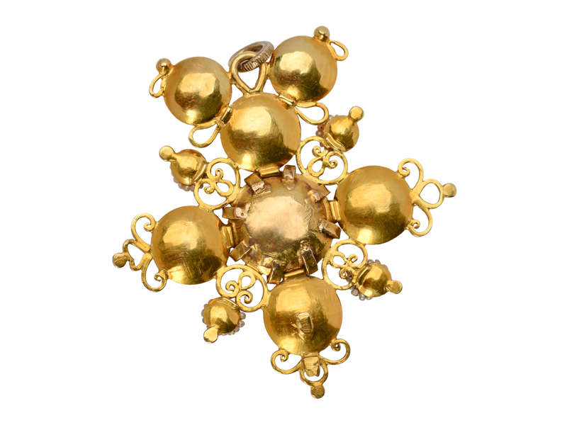 Georgian Natural Saltwater Pearl Pendant