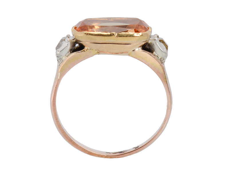 Georgian Topaz Table Cut Diamond Ring