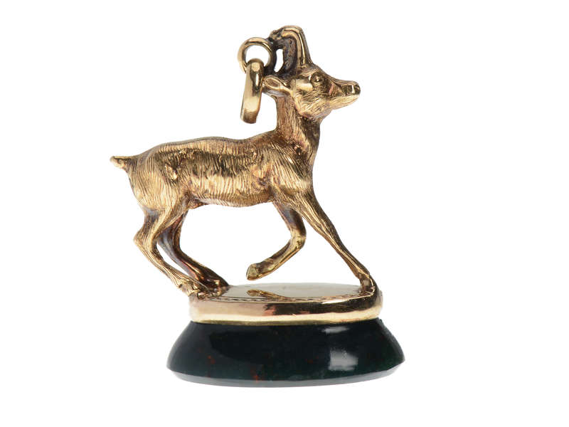 Get Your Goat - Antique Fob with Bloodstone