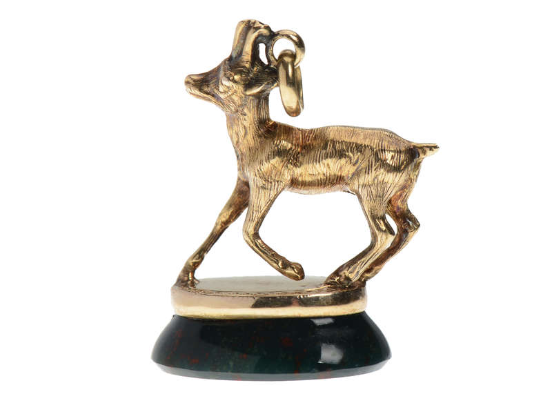 Get Your Goat - Antique Fob with Bloodstone