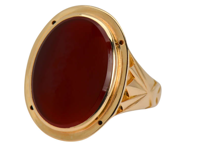 Larter & Sons Carnelian Art Deco Ring