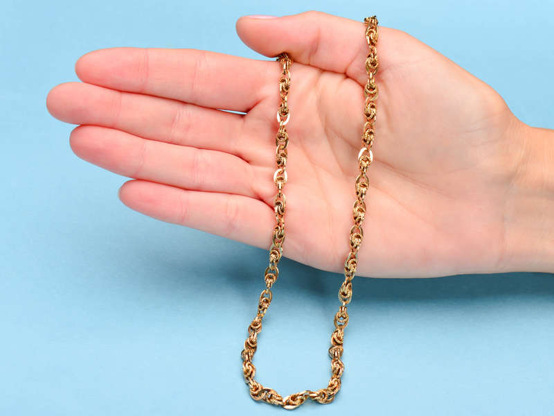 
                      
                        Antique 14k Gold Fancy Chain of 18.75 Inches
                      
                    