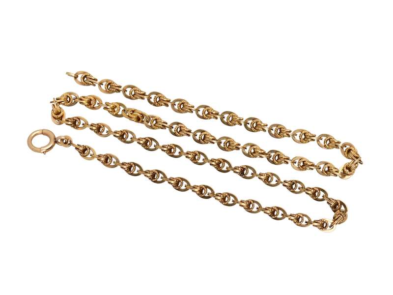 Antique 14k Gold Fancy Chain of 18.75 Inches