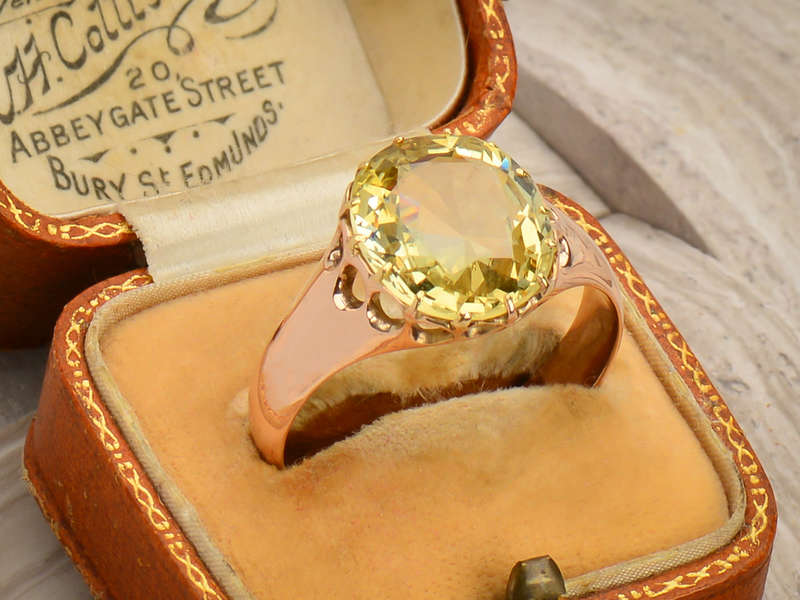 Chrysoberyl Rose Gold Antique Ring