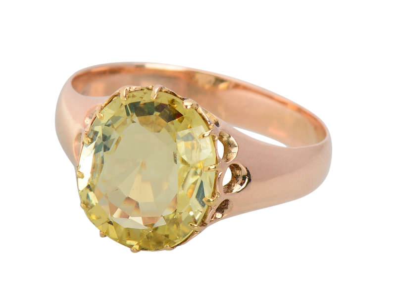 Chrysoberyl Rose Gold Antique Ring