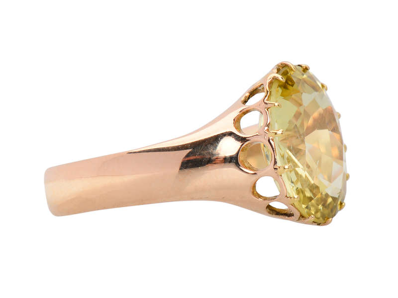 Chrysoberyl Rose Gold Antique Ring