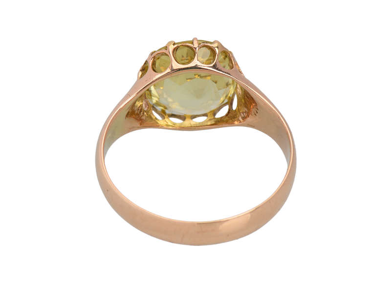 Chrysoberyl Rose Gold Antique Ring