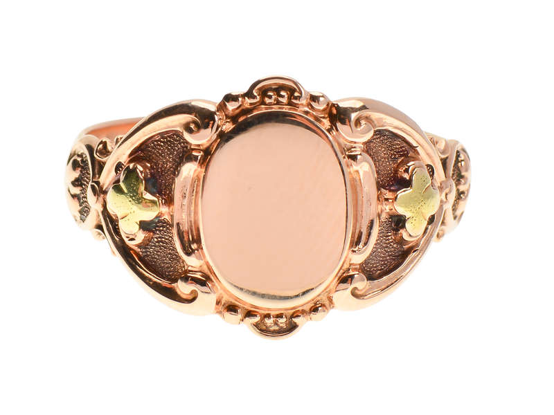 Dated 1922 Two Color Gold Gender Neutral Ring