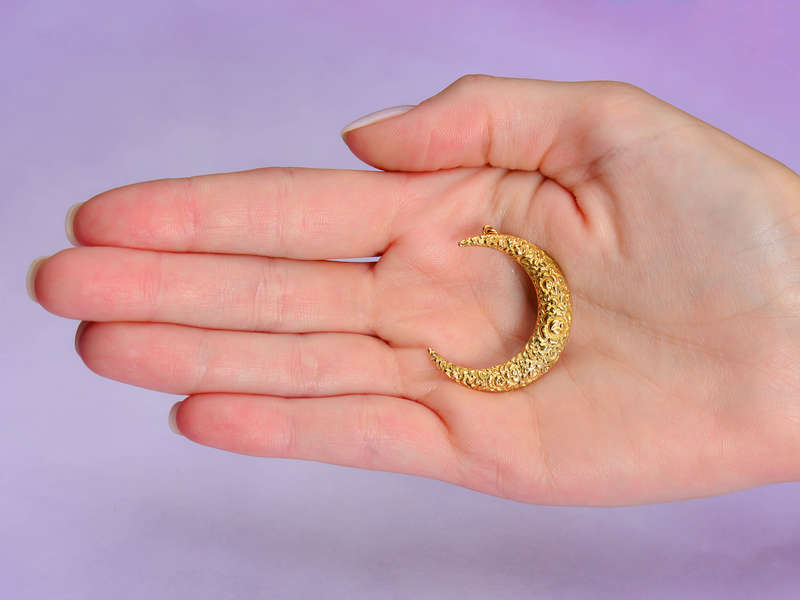 Starstruck - Antique Crescent Moon Pendant