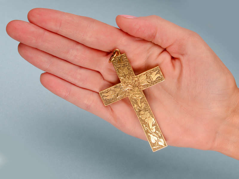 Faith - Superb Hand Engraved Double Sided Cross