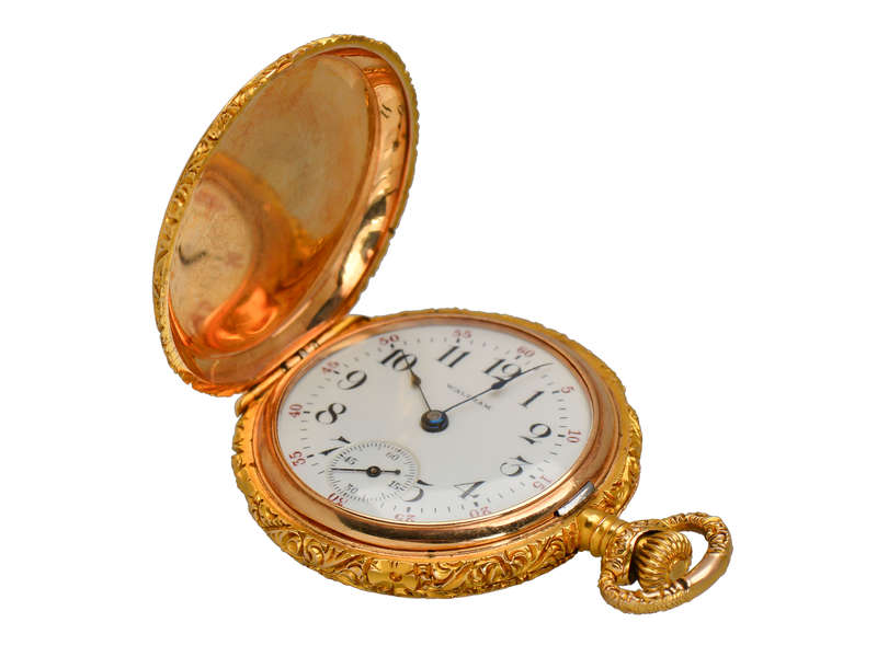Gold Diamond Fleur De Lis Watch Pendant