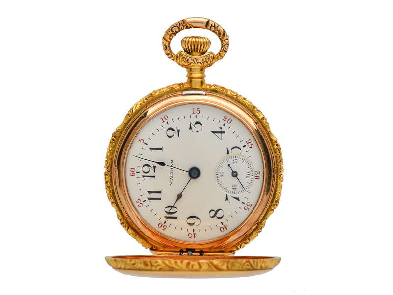 Gold Diamond Fleur De Lis Watch Pendant