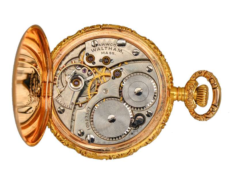 Gold Diamond Fleur De Lis Watch Pendant