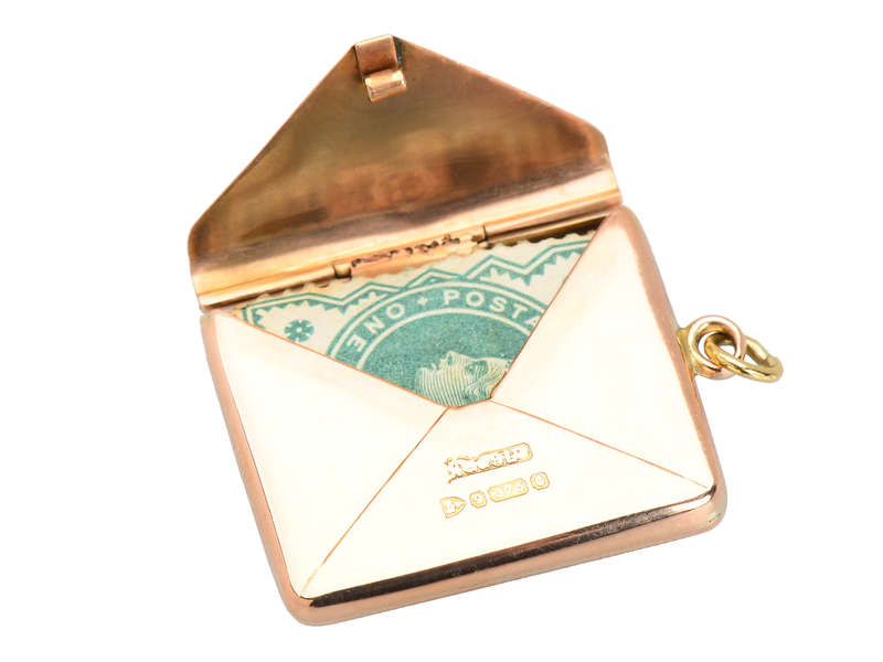 Stamp of Approval - Gold Envelope Locket of 1903