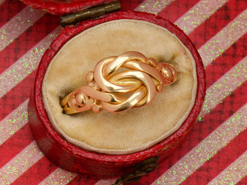 
                      
                        Gender Neutral Antique 15k Gold Knot Ring
                      
                    