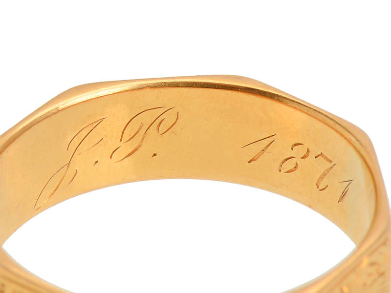Victorian Eight Sided 18k Band of 1871