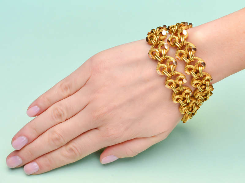 Ta Da! Antique 18k Bracelets to Necklace