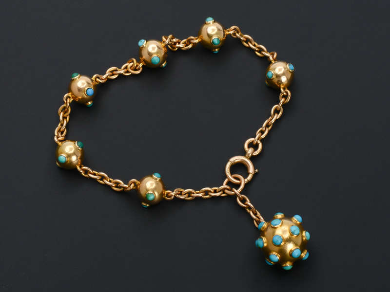 Turquoise Makes the World Go Round - Antique Bracelet