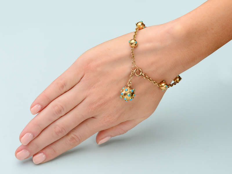 Turquoise Makes the World Go Round - Antique Bracelet