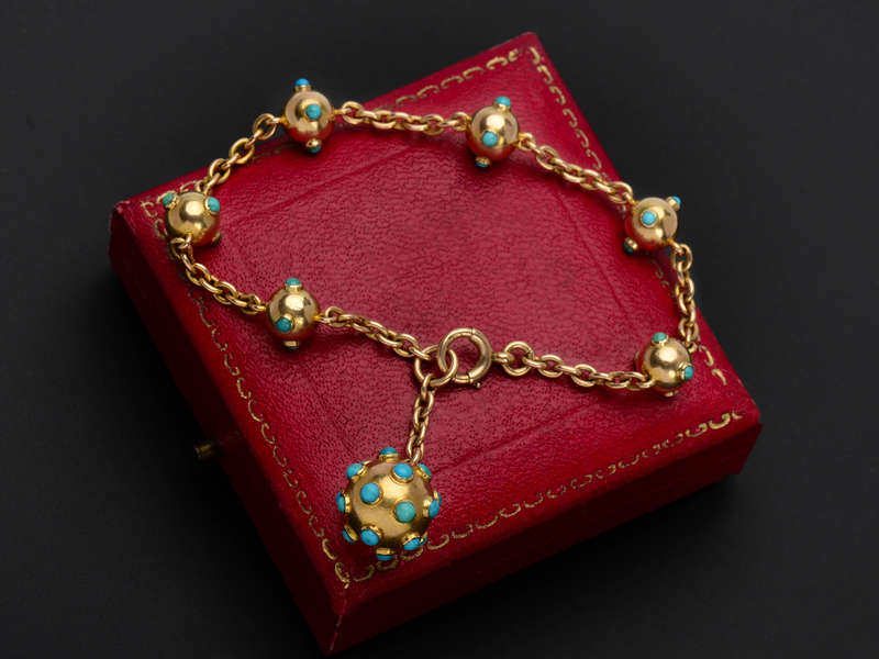 Turquoise Makes the World Go Round - Antique Bracelet
