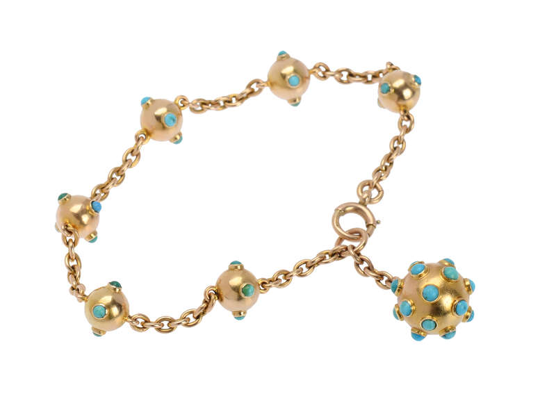 Turquoise Makes the World Go Round - Antique Bracelet
