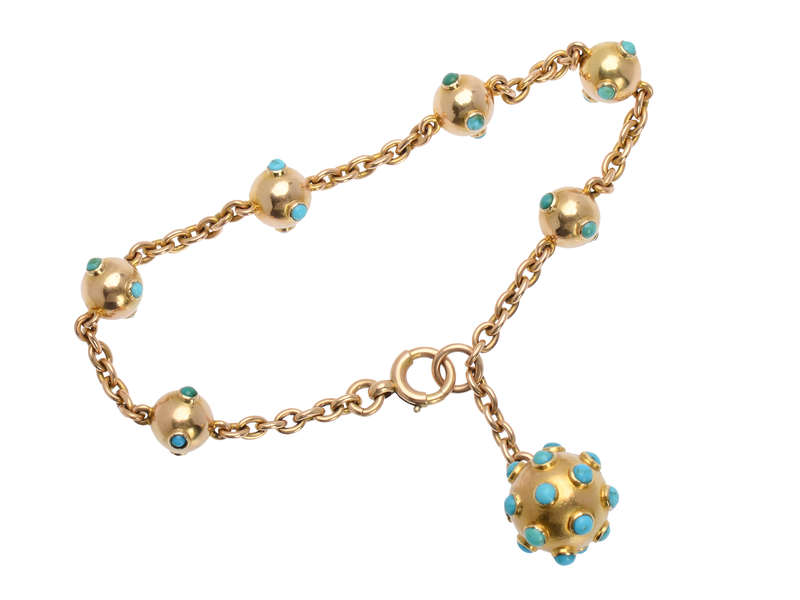 Turquoise Makes the World Go Round - Antique Bracelet