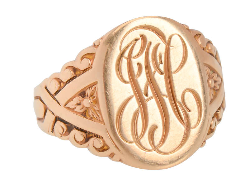 C.D. Peacock Gold Signet Ring