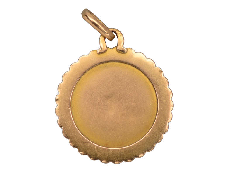 French 18k Gold Perroud Scorpio Medallion