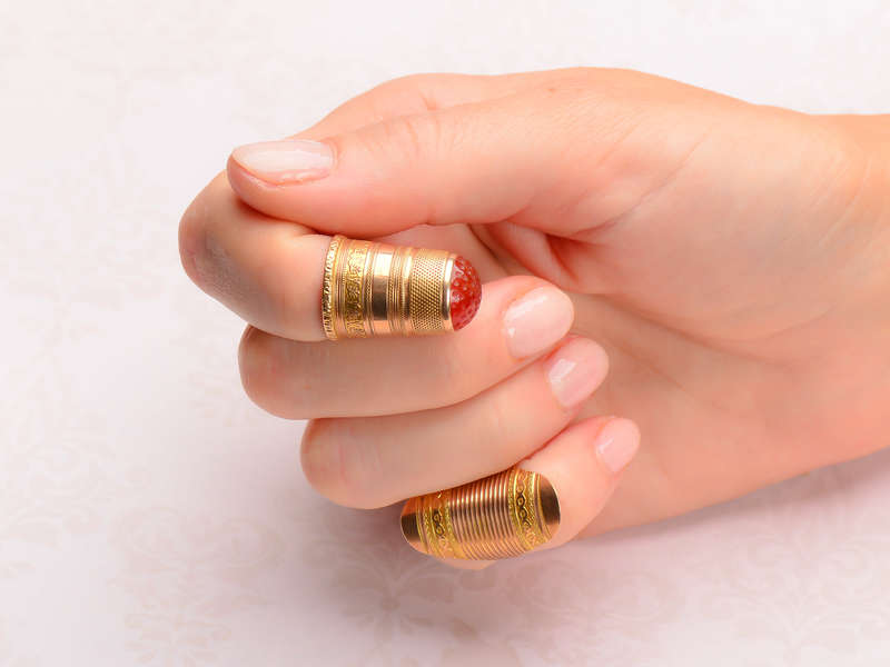 Boxed Georgian Thimble & Ring Guard