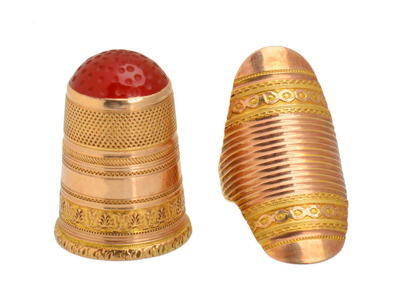 Boxed Georgian Thimble & Ring Guard