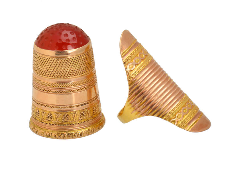 Boxed Georgian Thimble & Ring Guard