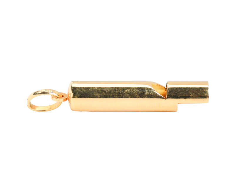 Signal Sass - 14k Gold Working Whistle Pendant