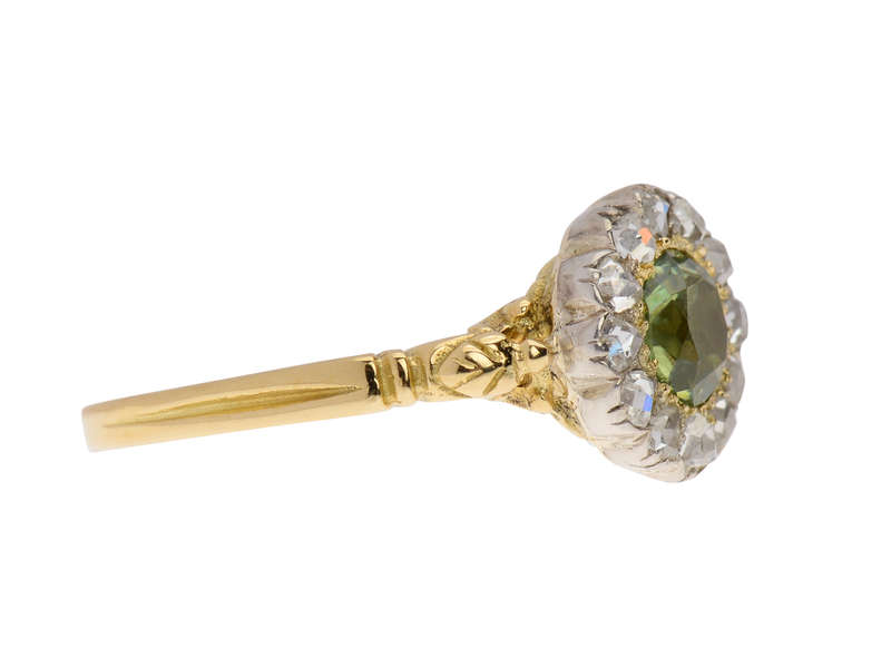 Lemon Lime Divine - Demantoid Garnet Ring