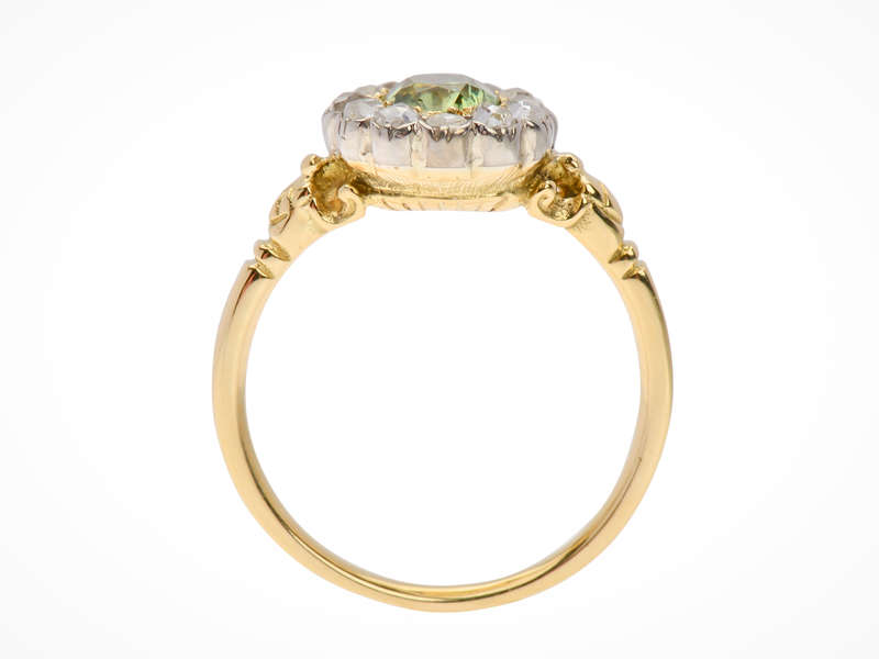Lemon Lime Divine - Demantoid Garnet Ring