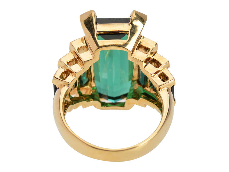 Powerhouse - Green Tourmaline Diamond Ring