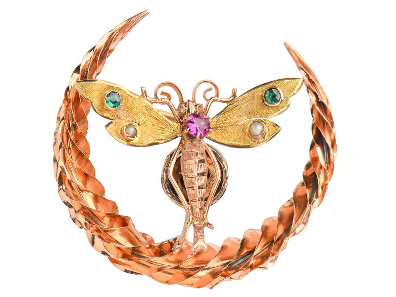 En Tremblant Crescent Moon Dragonfly Jewel