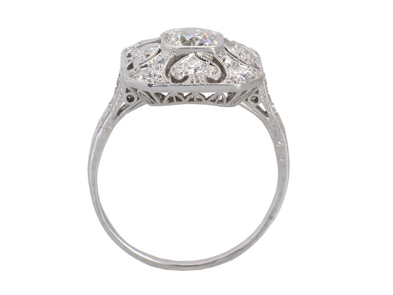 Heart of My Heart - Diamond Art Deco Ring