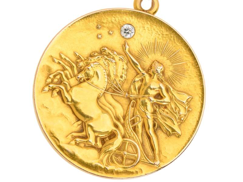 Helios Bringing in the Dawn Antique Locket