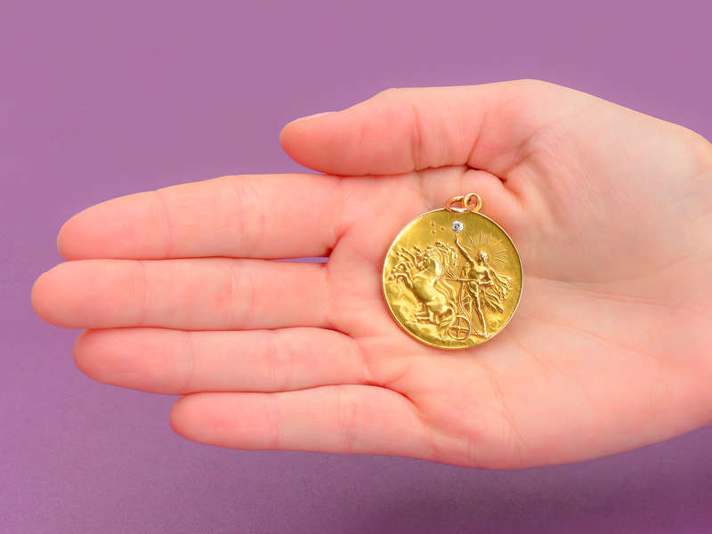 Helios Bringing in the Dawn Antique Locket
