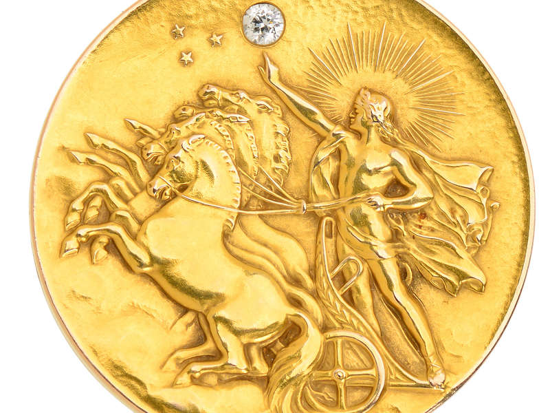 Helios Bringing in the Dawn Antique Locket