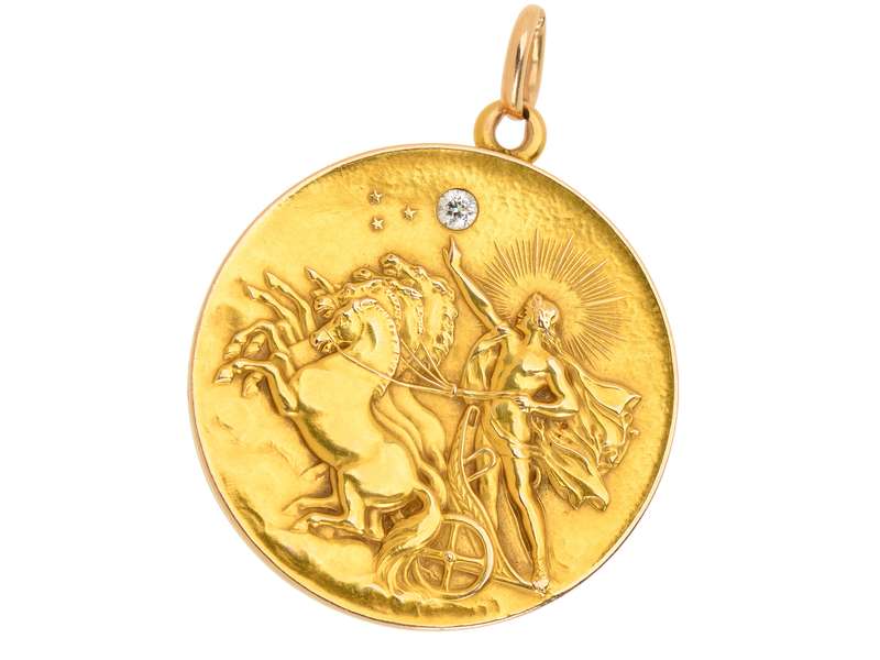 Helios Bringing in the Dawn Antique Locket